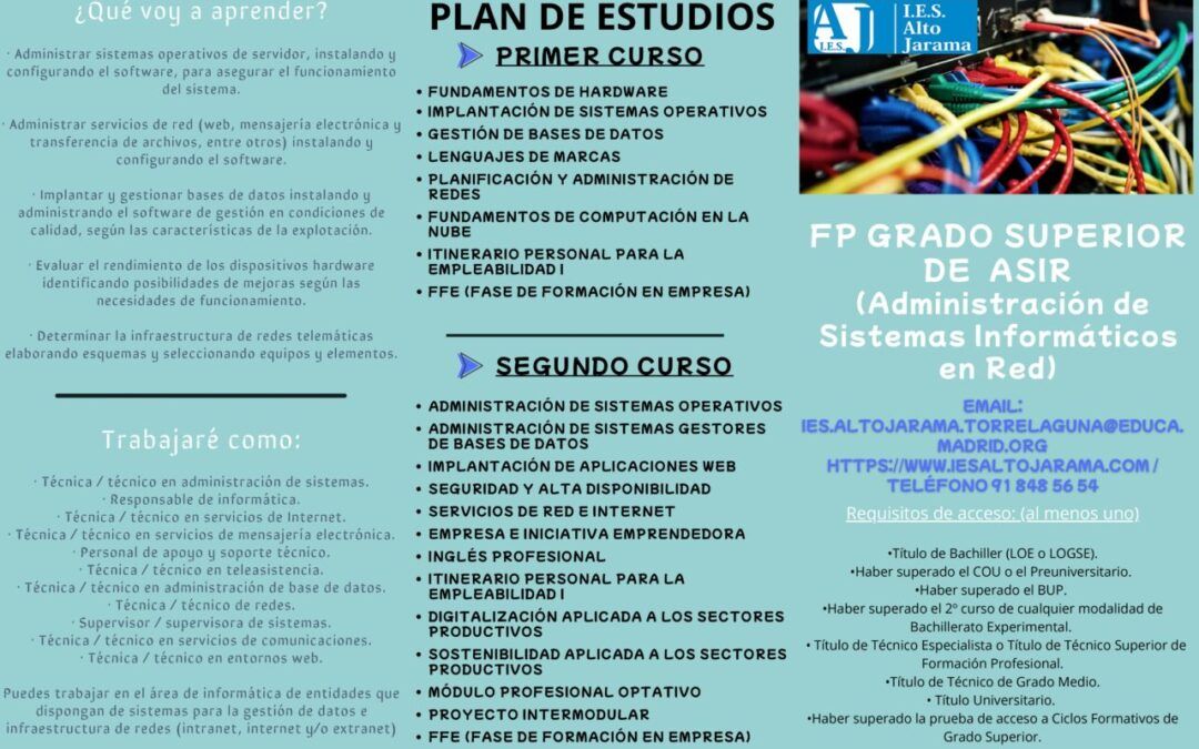 Grado Superior en Administración de Sistemas Informáticos en Red (ASIR)
